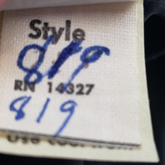 Vintage Halston IV Dorian 70s 80s Caftan Dress One Size Union Made Black Polyest - Picture 8 of 12